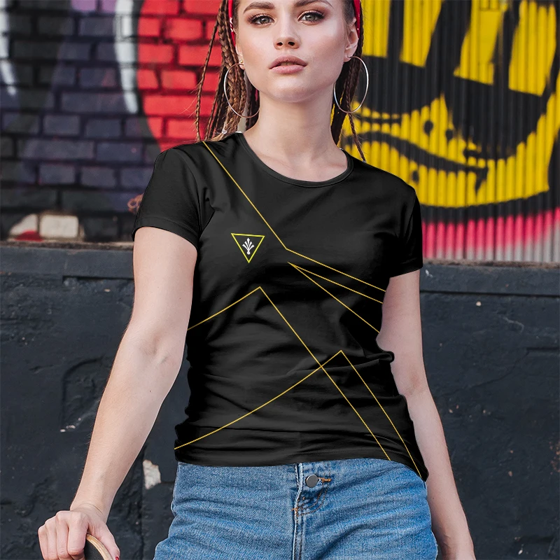Pentagram Logo Geometric Pattern 3D Printing T-shirt Original Design Sense Of Street Fashion Hip-hop Summer Female T-shirt
Pentagram Logo Geometric Pattern 3D Printing T-shirt Original Design Sense Of Street Fashion Hip-hop Summer Female T-shirt