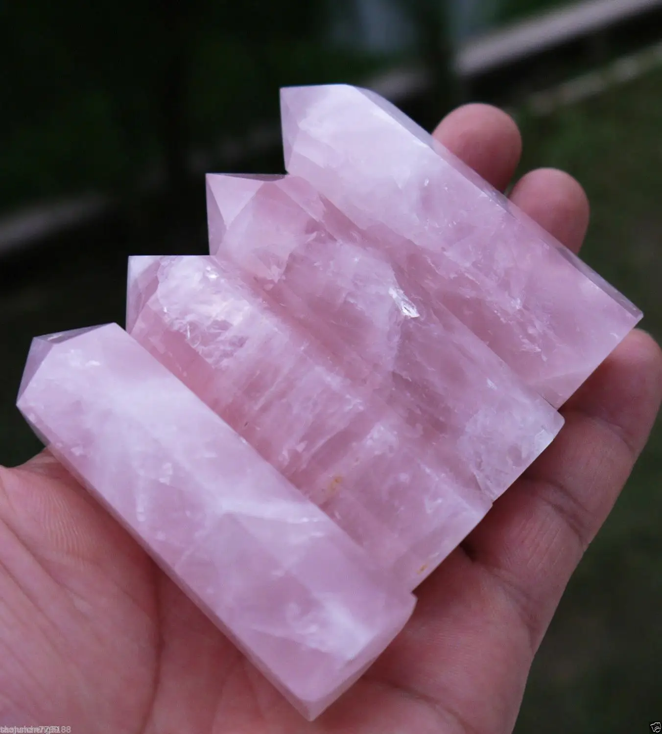 

80 мм 1 шт. натуральный кристалл розовый КВАРЦЕВЫЙ точечный заживляющий камень Шестигранная Призма обелисковая палочка лечебный камень DIY по...