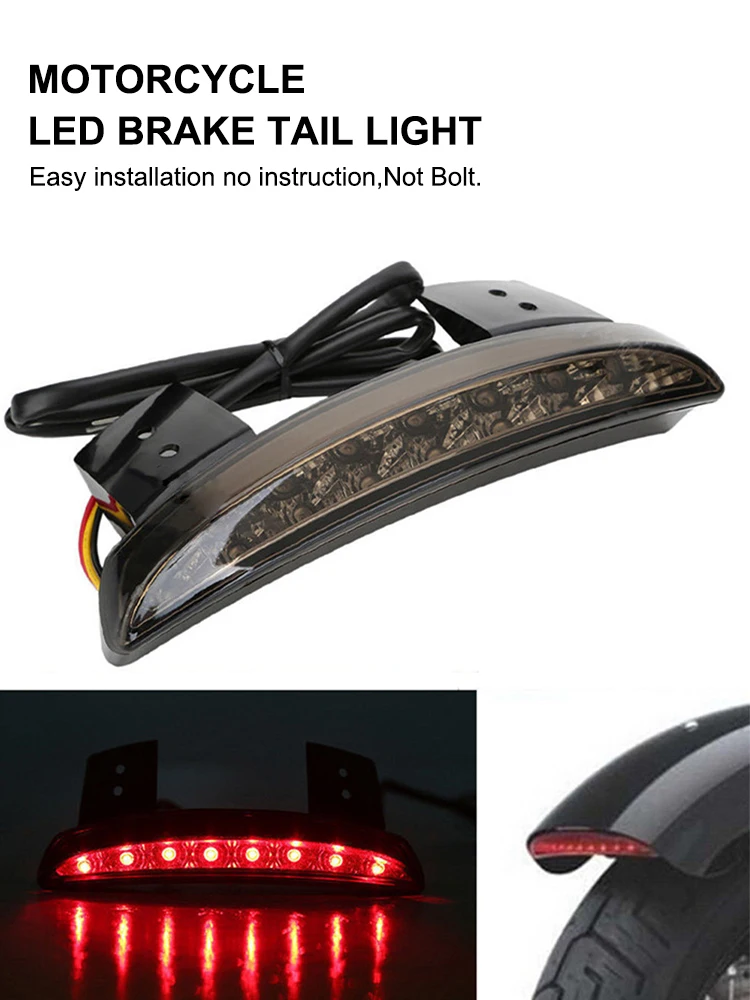LEDMotorcycle Rear Fender Mount Taillight Rear Fender Edge Red Brake Light for Davidson Touring Sportster XL 883 1200 CafeRacer
LEDMotorcycle Rear Fender Mount Taillight Rear Fender Edge Red Brake Light for Davidson Touring Sportster XL 883 1200 CafeRacer