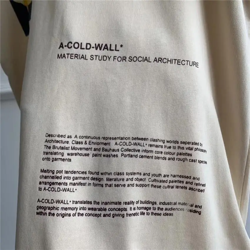 Men Women A COLD WALL* T-shirt Summer Casaul British street Culture A-COLD-WALL T shirt Glass Blower ACW Top Tees
Men Women A COLD WALL* T-shirt Summer Casaul British street Culture A-COLD-WALL T shirt Glass Blower ACW Top Tees