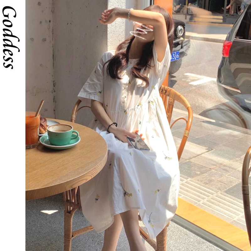 Women Sweet Cute Gentle Loose Holiday Pleated Dress Korean Kawaii Floral Midi Dress Chiffon Pretty Casual Outdoor Dress 2021 New
Women Sweet Cute Gentle Loose Holiday Pleated Dress Korean Kawaii Floral Midi Dress Chiffon Pretty Casual Outdoor Dress 2021 New