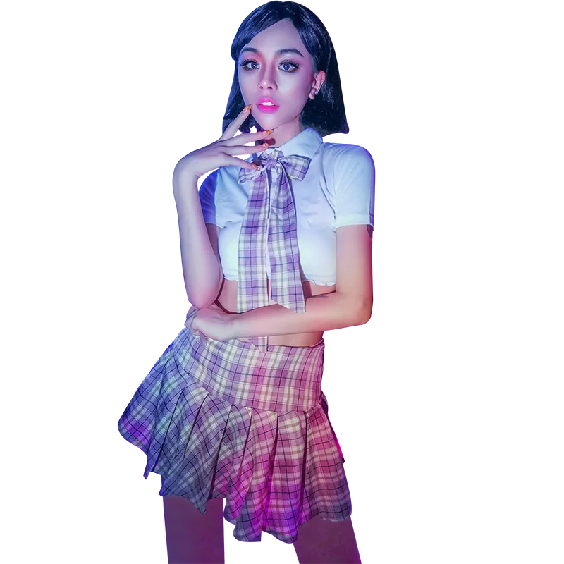 Hip Hop Dance Costumes Bar Ds Street Dancing Performance Clothes New JK Plaid Student Uniform Suit Cosplay Party Wear DN6470
Hip Hop Dance Costumes Bar Ds Street Dancing Performance Clothes New JK Plaid Student Uniform Suit Cosplay Party Wear DN6470