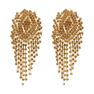 Luxury water tassel statement earrings for women big earrings crystal dangle earings fashion Personality Pendant jewelry
Luxury water tassel statement earrings for women big earrings crystal dangle earings fashion Personality Pendant jewelry