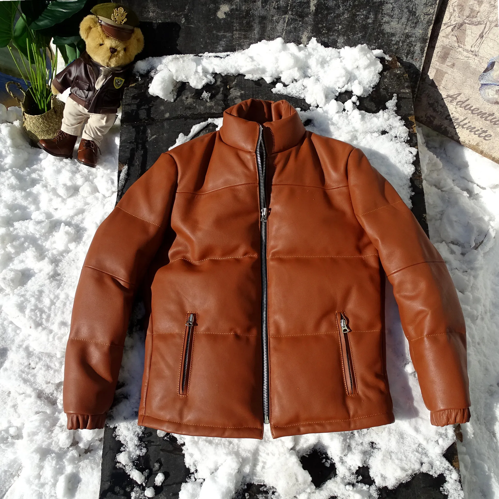 Только 45 штук! Импортный верхний слой из воловьей кожи пуховик мужской зимний для сохранения тепла 
Только 45 штук! Импортный верхний слой из воловьей кожи пуховик мужской зимний для сохранения тепла