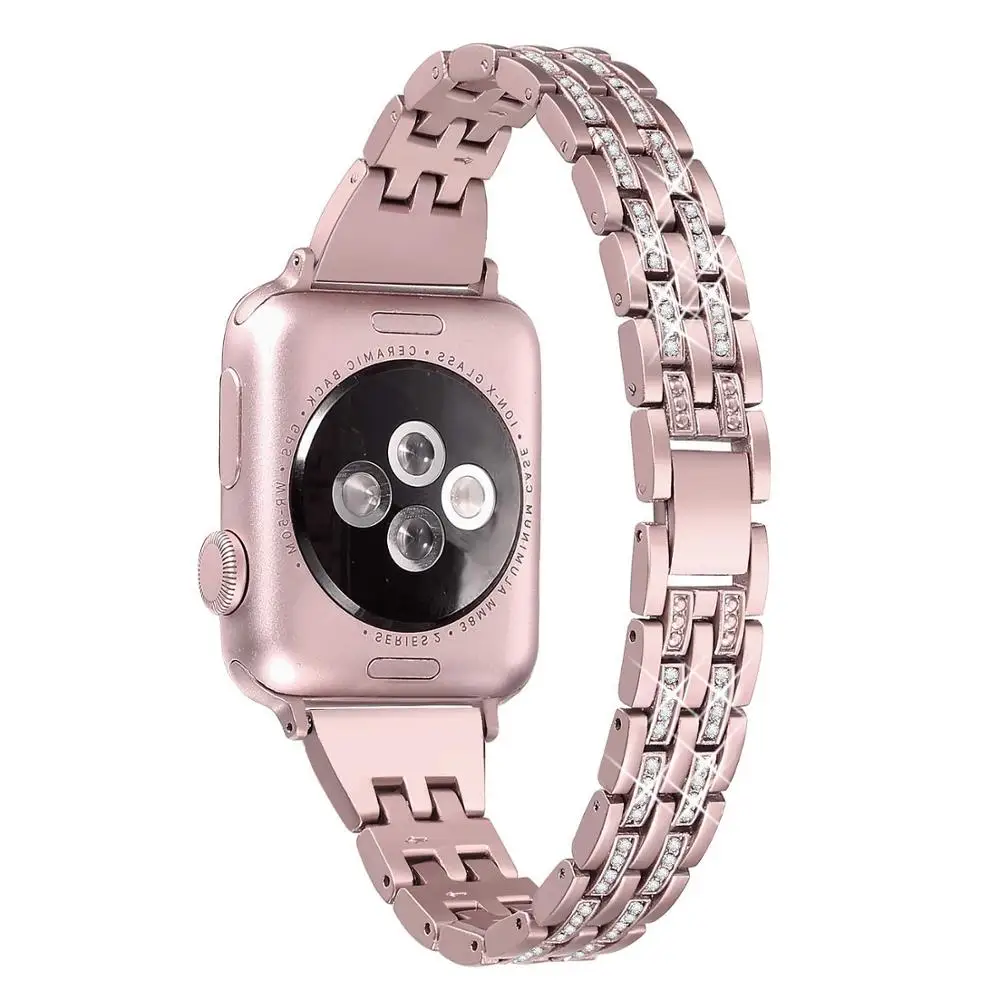 Tschick шикарное женская для наручных часов Apple Watch версии Браслет замена Стразы