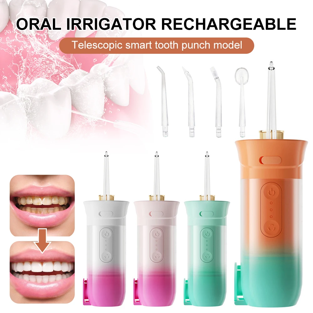 Oral Irrigator Rechargeable 200ML Water Flosser Dental Teeth Cleaner for Plaque Food Residue Portable Teeth Cleaner
Oral Irrigator Rechargeable 200ML Water Flosser Dental Teeth Cleaner for Plaque Food Residue Portable Teeth Cleaner