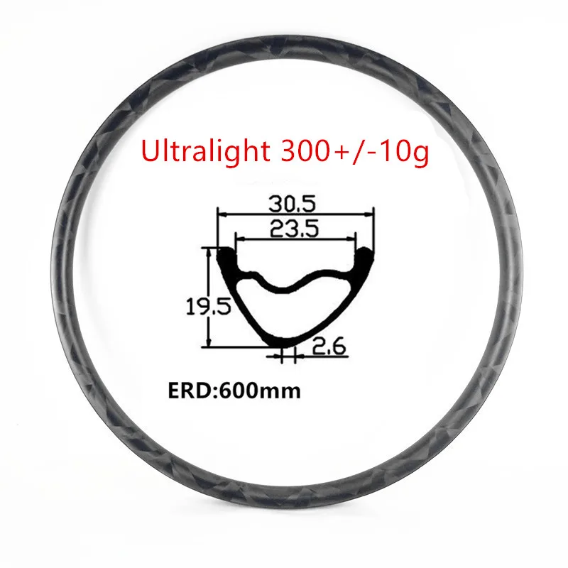 

Углеродные mtb диски 29er сверхлегкие 300 г 30,5x19,5 мм V асимметричный велосипед mtb диск обод бескамерный бант mtb велосипедные диски Красный 600 мм