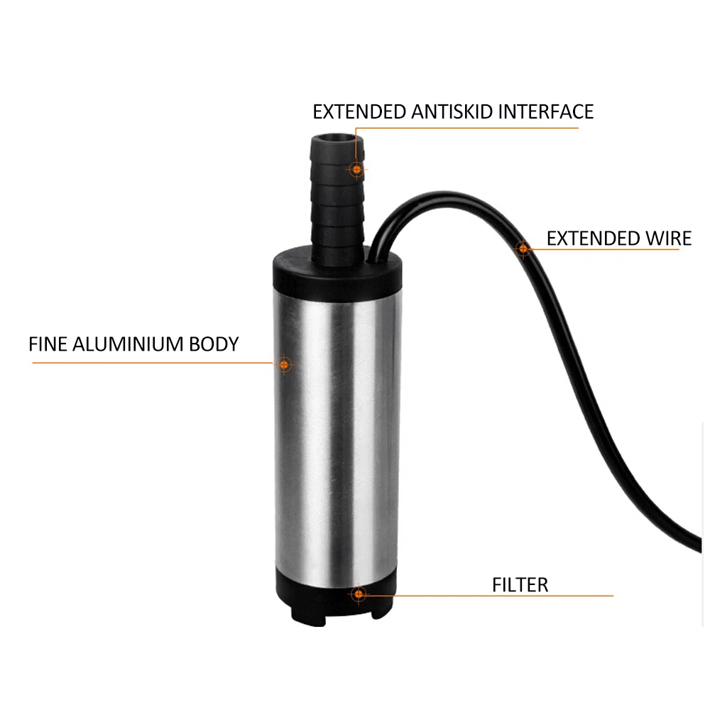 New 38mm 12V/24V DC Diesel Fuel Water Oil Car Camping Pump Fishing Submersible Transfer Pump
New 38mm 12V/24V DC Diesel Fuel Water Oil Car Camping Pump Fishing Submersible Transfer Pump