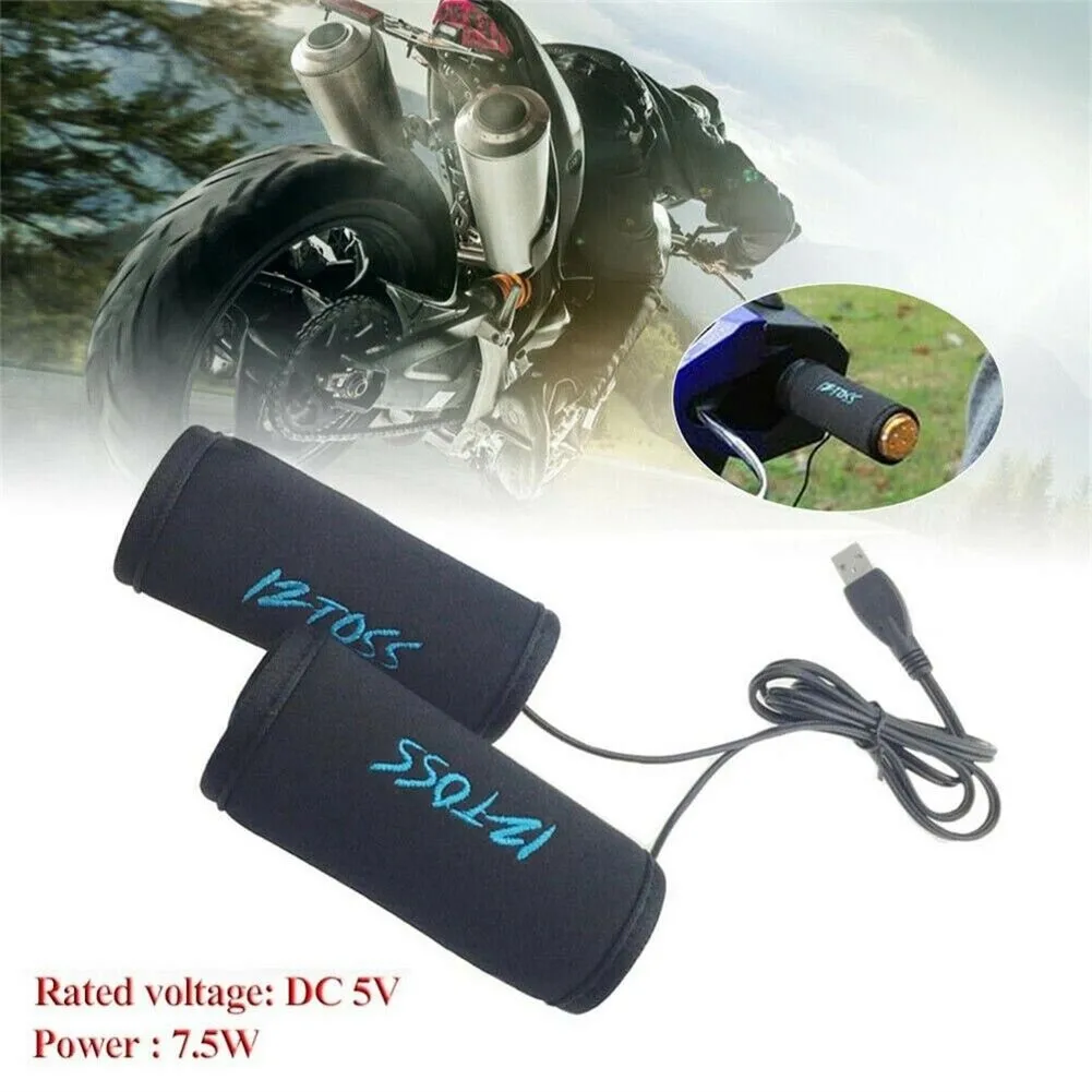 1 Pair Black USB Electric Heated Grips Sleeve Motorcycle Handle Cover Winter Warm Handlebar For 7/8 Inch Bar
1 Pair Black USB Electric Heated Grips Sleeve Motorcycle Handle Cover Winter Warm Handlebar For 7/8 Inch Bar