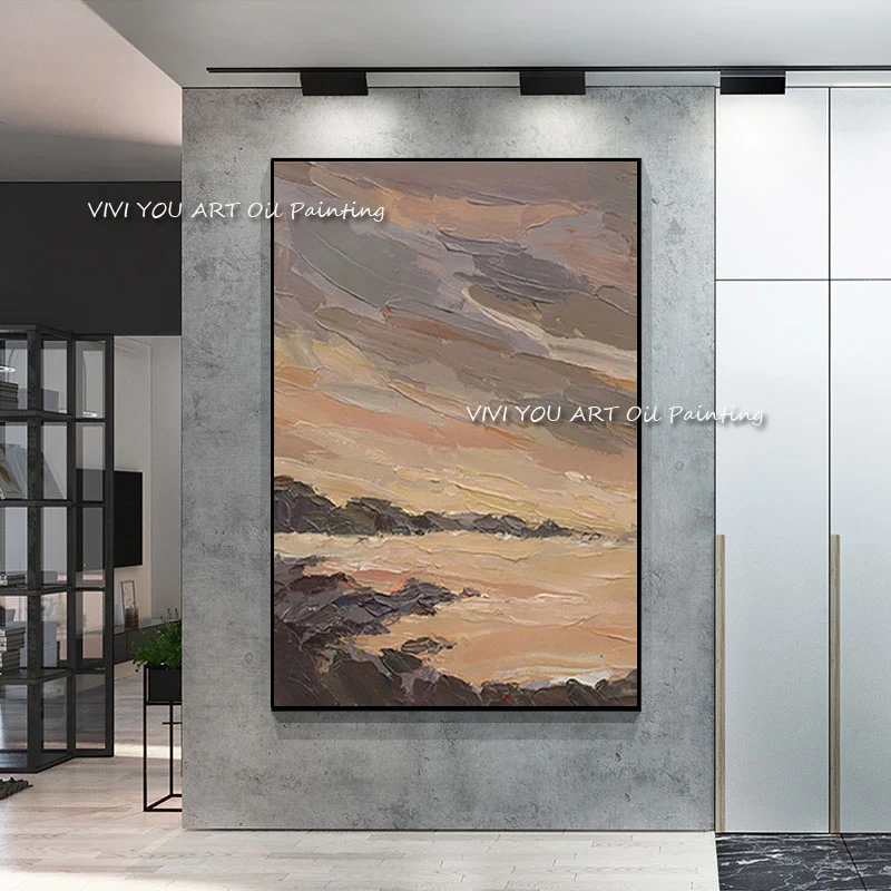 Large Wall Art Handmade Abstract Sea View Oil Painting On Canvas Art Sunrise Texture Painting Home Living Room Hotel Decoration
Large Wall Art Handmade Abstract Sea View Oil Painting On Canvas Art Sunrise Texture Painting Home Living Room Hotel Decoration