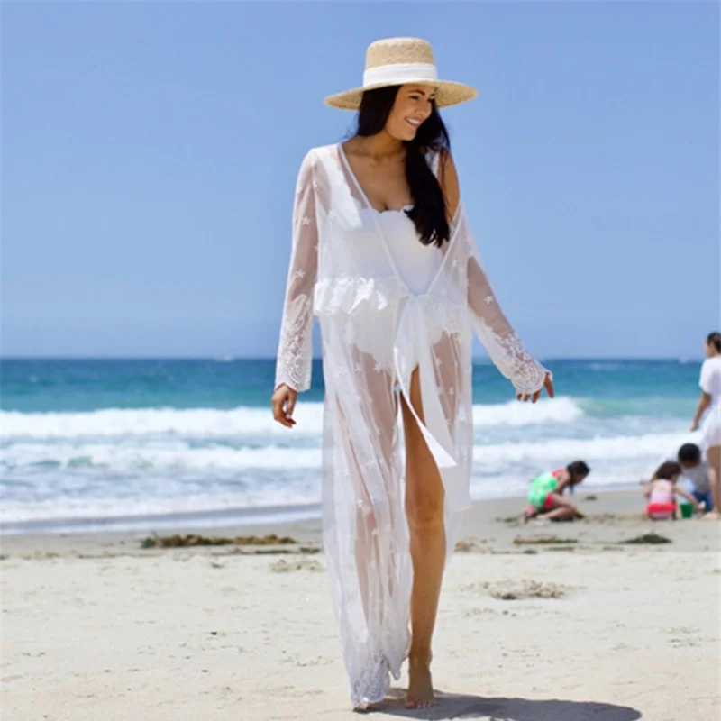 NODELAY Beach dress Cardigan Women 2020 Sexy bikini Cover-Ups transparent Swimsuit Cover Up Long sleeve Chiffon bathrobe Kaftan
NODELAY Beach dress Cardigan Women 2020 Sexy bikini Cover-Ups transparent Swimsuit Cover Up Long sleeve Chiffon bathrobe Kaftan