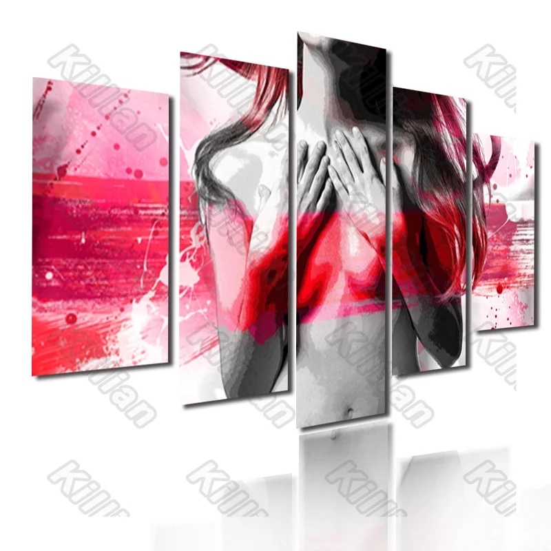 Modern Style Mural Canvas Paintings Modular Bed Home Decor Prints 5 Pieces Red Graffiti Sexy Girl Decoration Living Room Fresco
Modern Style Mural Canvas Paintings Modular Bed Home Decor Prints 5 Pieces Red Graffiti Sexy Girl Decoration Living Room Fresco