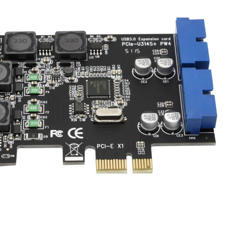 Pcie to 2 Port 19Pin USB 3.0 Riser Card PCI-e to Dual Internal 20Pin PCI Express Card Converter Adapter for Computer
Pcie to 2 Port 19Pin USB 3.0 Riser Card PCI-e to Dual Internal 20Pin PCI Express Card Converter Adapter for Computer