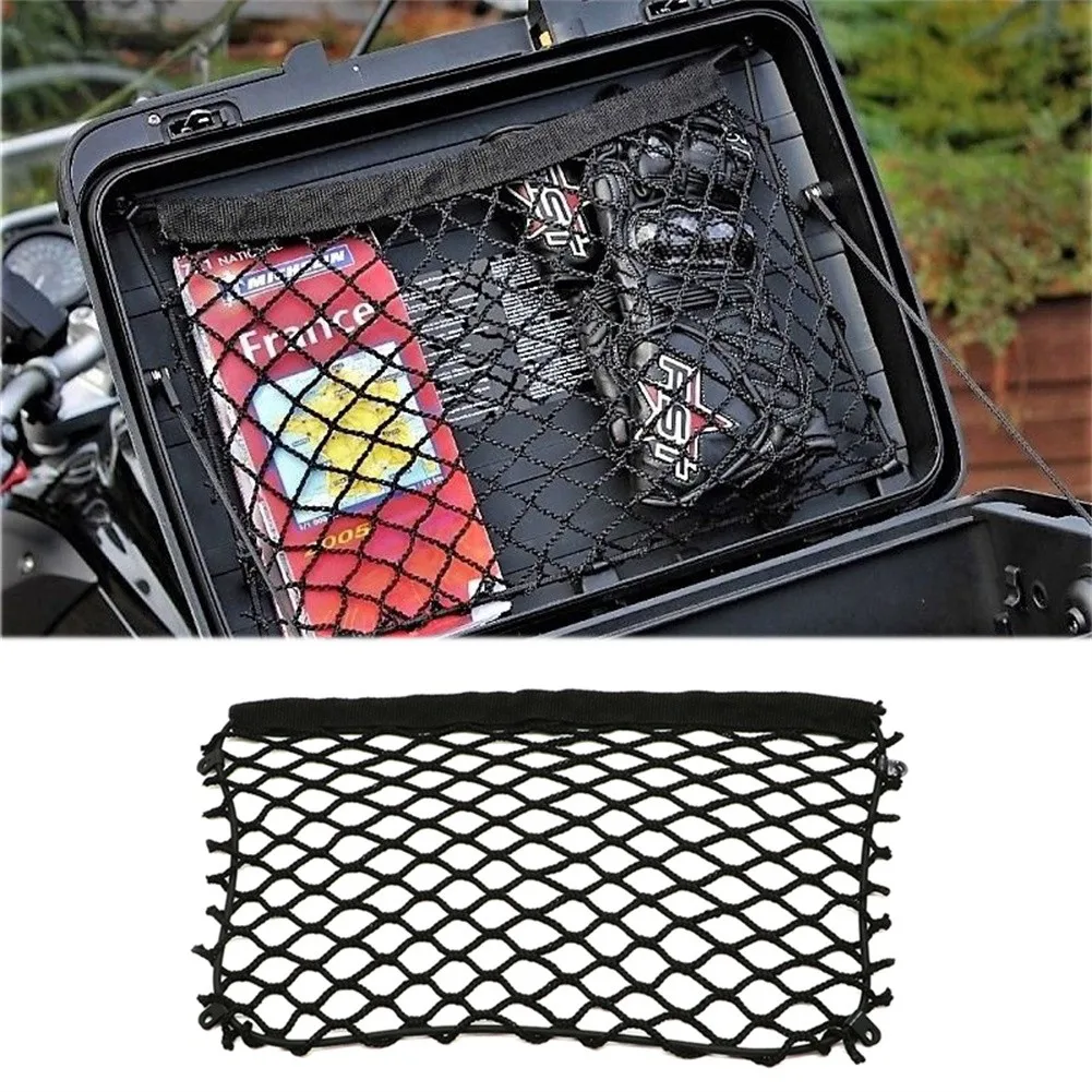 2pcs Motorcycle Net Organizer Luggage Storage Cargo Net With Bindings Polyester Fibers Black For R1200GS R1250GS F700GS Storing
2pcs Motorcycle Net Organizer Luggage Storage Cargo Net With Bindings Polyester Fibers Black For R1200GS R1250GS F700GS Storing
