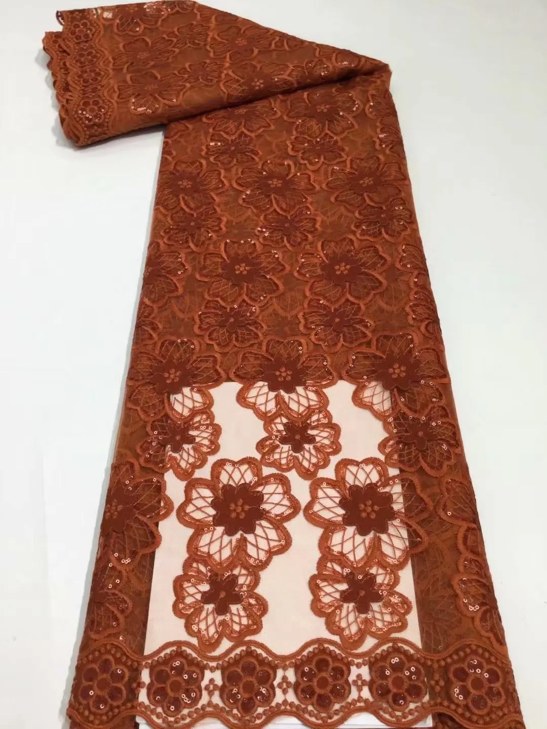 Classic coffee brown latest design France Tulle lace hot sell sequins lace for wedding 2021 Embroidered Milk silk Lace fabric
Classic coffee brown latest design France Tulle lace hot sell sequins lace for wedding 2021 Embroidered Milk silk Lace fabric