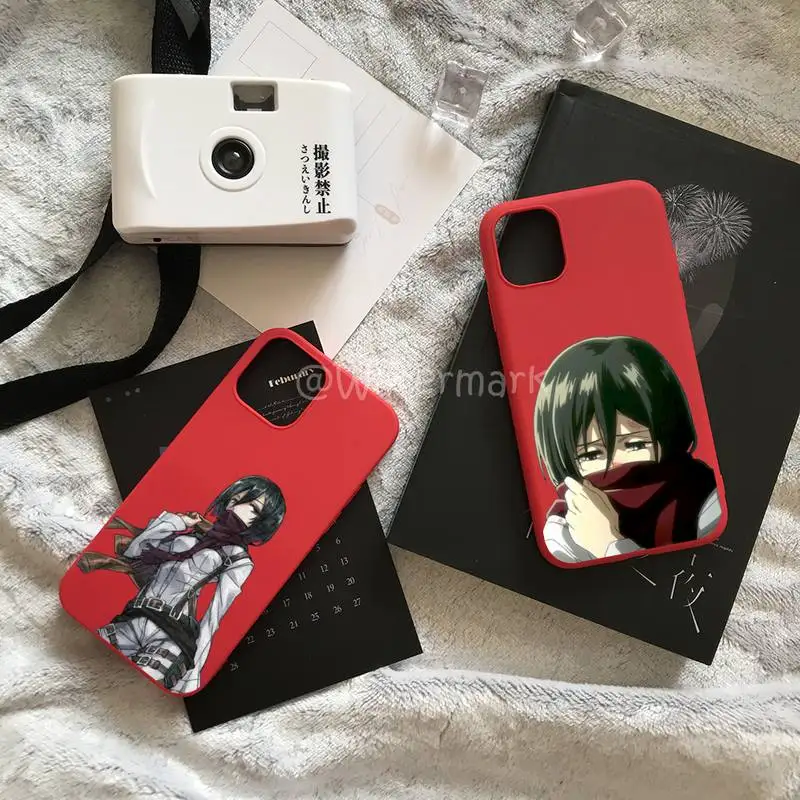 Mikasa Ackerman Attack On Titan Phone Case For IPhone 7 8 6 6s Plus Xr X Xs 11 12 Pro Max Red Candy Colors Cover
Mikasa Ackerman Attack On Titan Phone Case For IPhone 7 8 6 6s Plus Xr X Xs 11 12 Pro Max Red Candy Colors Cover