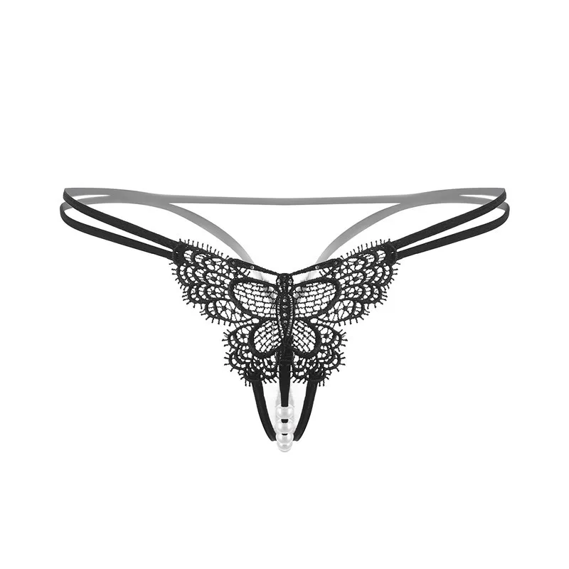 Women Sexy Crotchless Pearl Thong Ladies Openwork Translucent Mesh eyelash Lace Butterfly Shape Panties Erotic lingerie G-string
Women Sexy Crotchless Pearl Thong Ladies Openwork Translucent Mesh eyelash Lace Butterfly Shape Panties Erotic lingerie G-string