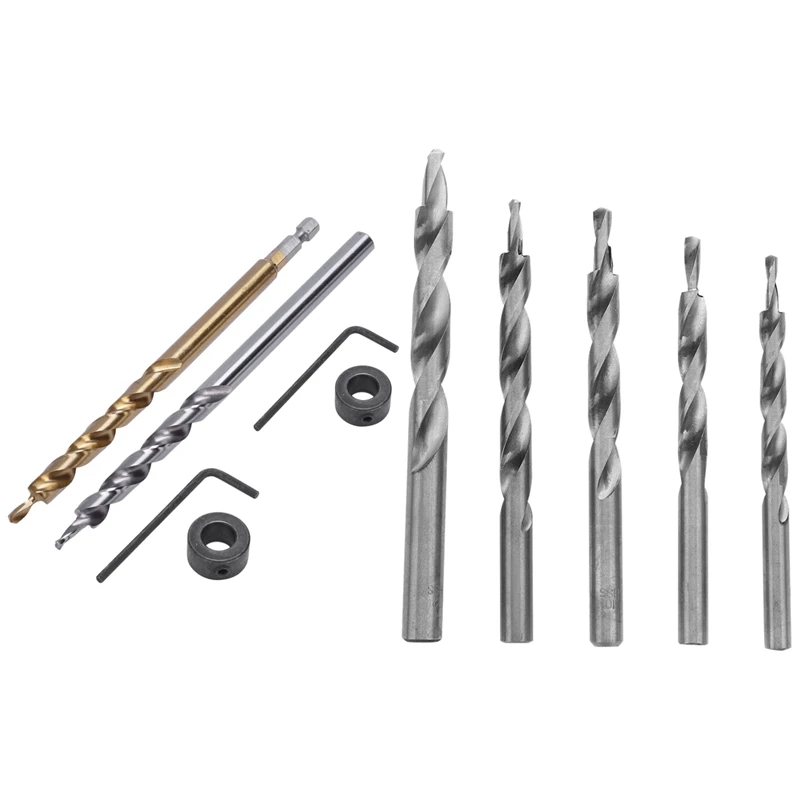 1 Set 1/4 Inch Shank Pocket Hole Drill Bit+Twist Step Drill Bit & 1 Set Drill Bit Replacement Twist Step Drill Bit Tool
1 Set 1/4 Inch Shank Pocket Hole Drill Bit+Twist Step Drill Bit & 1 Set Drill Bit Replacement Twist Step Drill Bit Tool