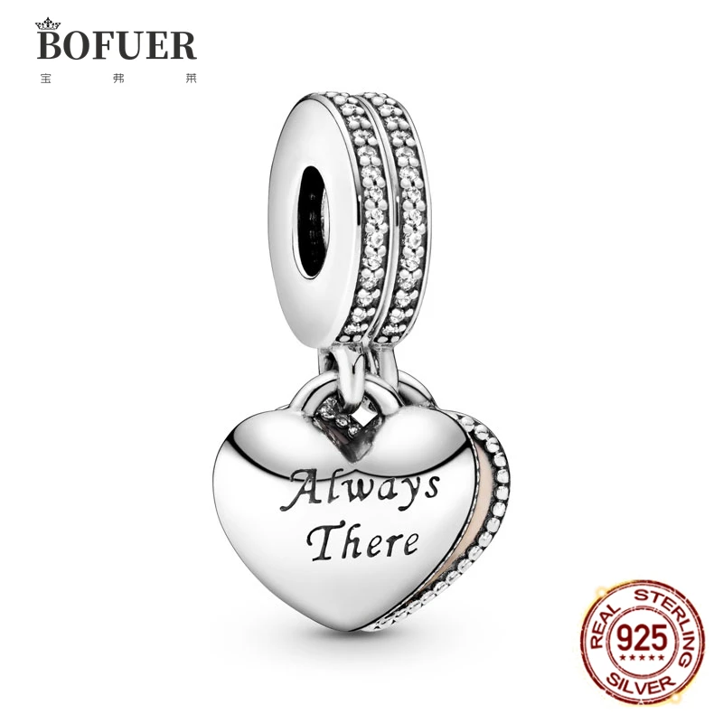 BOFUER Fit Pandora Original 925 Sterling Silver Bracelets Women Love Always There Heart Charm Pendant Jewelry 528B
BOFUER Fit Pandora Original 925 Sterling Silver Bracelets Women Love Always There Heart Charm Pendant Jewelry 528B