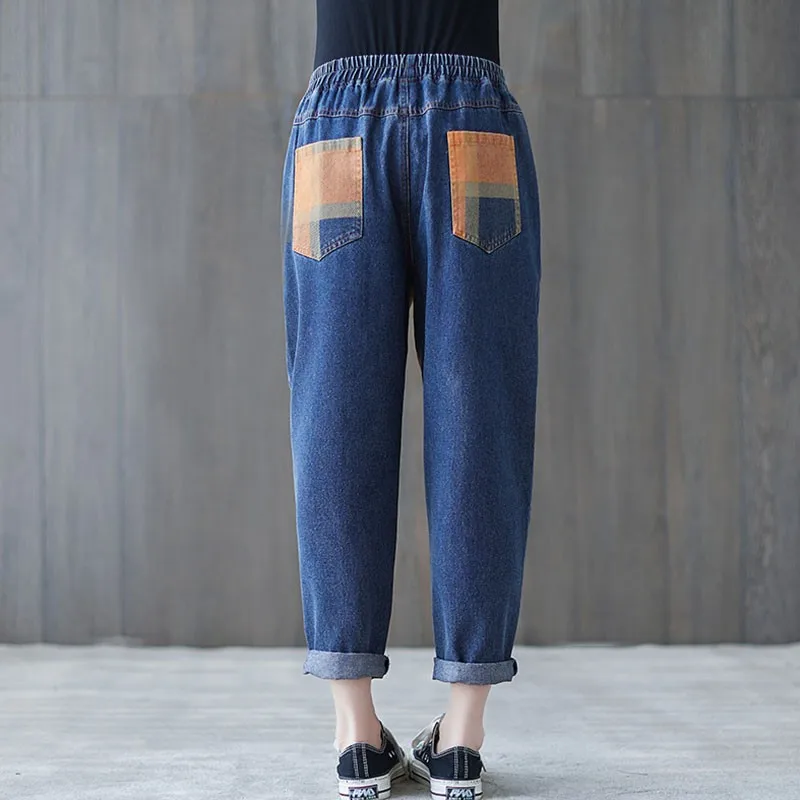 High Waist Boyfriend Jeans New Arrival 2021 Spring Simple Style Vintage Patchwork Plaid Loose Female Denim Harem Pants S3520
High Waist Boyfriend Jeans New Arrival 2021 Spring Simple Style Vintage Patchwork Plaid Loose Female Denim Harem Pants S3520