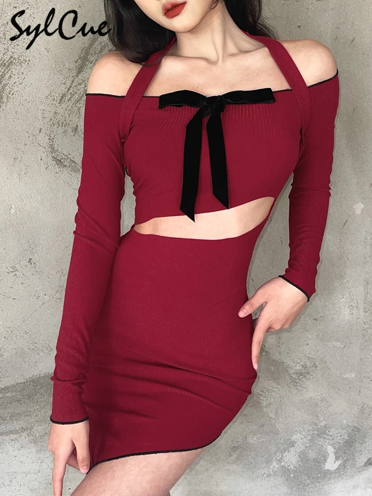 Sylcue Sexy Solid Color Simple Bowknot Girl Self-Cultivation Elasticity Comfortable Casual All-Match Women's Knitted Dress
Sylcue Sexy Solid Color Simple Bowknot Girl Self-Cultivation Elasticity Comfortable Casual All-Match Women's Knitted Dress