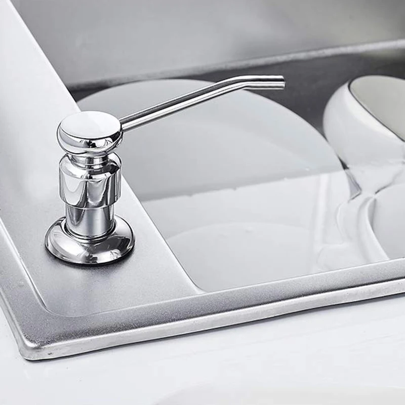 Kitchen Sink Soap Dispenser, Built in Hand Soap Dispenser Pump in SUS304 Stainless Steel Chrome Finish with High-Capacity Metal
Kitchen Sink Soap Dispenser, Built in Hand Soap Dispenser Pump in SUS304 Stainless Steel Chrome Finish with High-Capacity Metal