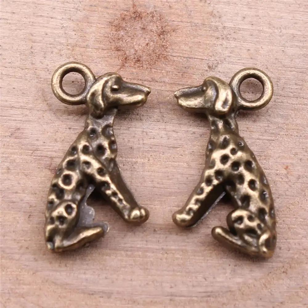 Dog Charms For Jewelry Making Findings Handmade DIY Craft 10pcs Antique Bronze Color 15x10mm
Dog Charms For Jewelry Making Findings Handmade DIY Craft 10pcs Antique Bronze Color 15x10mm