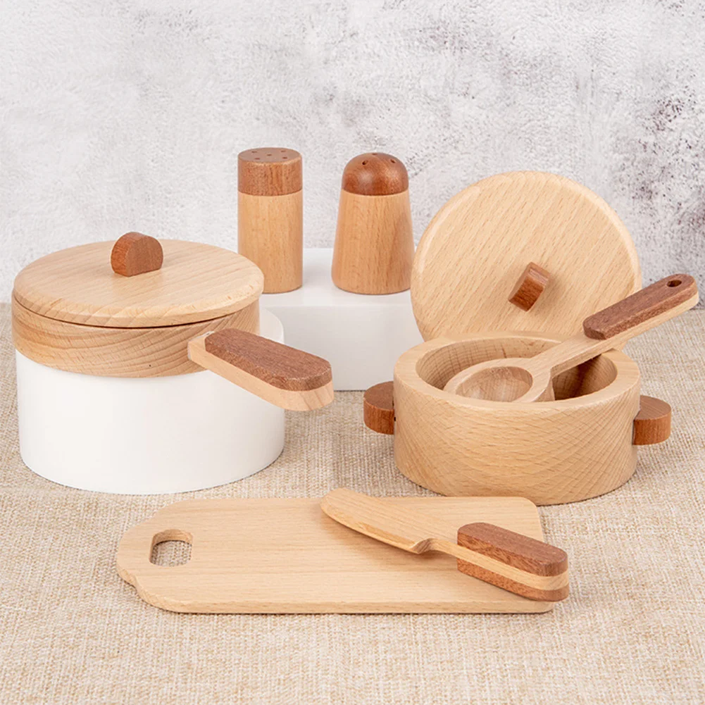 Pretend Play Funny Wooden Simulation Kitchenware Kids Kitchen Toy Set Gift Smooth Children Educational Durable Home
Pretend Play Funny Wooden Simulation Kitchenware Kids Kitchen Toy Set Gift Smooth Children Educational Durable Home
