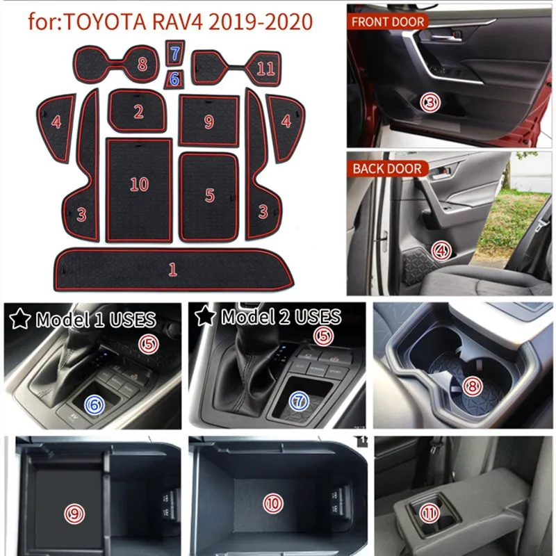 Rubber Mat For Toyota RAV4 2019-2020 XA50 RAV 4 50 Lnterior Anti Slip Mat Door Slot Pad Cup Cushion Groove Mat Car Accessories
Rubber Mat For Toyota RAV4 2019-2020 XA50 RAV 4 50 Lnterior Anti Slip Mat Door Slot Pad Cup Cushion Groove Mat Car Accessories