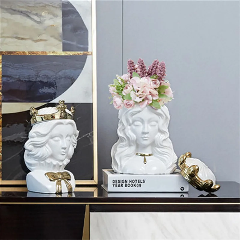 BAO GUANG TA European-style Ceramic Candy Jar Storage Jar Statue Creative Living Room Storage Jar With Lid Home Decor A2137
BAO GUANG TA European-style Ceramic Candy Jar Storage Jar Statue Creative Living Room Storage Jar With Lid Home Decor A2137