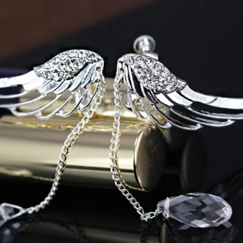2021 New Angel Wings Rhinestone Hanging Dangle Exquisite Exaggerated Fashion Stud Earrings Elegant Prevent Allergy Earrings
2021 New Angel Wings Rhinestone Hanging Dangle Exquisite Exaggerated Fashion Stud Earrings Elegant Prevent Allergy Earrings