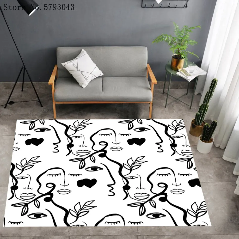 Artistic Abstract Area Carpet Human Face Line Large Carpet For Bedroom Non-Slip Floor Carpet For Living Room Floor Rug Decor
Artistic Abstract Area Carpet Human Face Line Large Carpet For Bedroom Non-Slip Floor Carpet For Living Room Floor Rug Decor