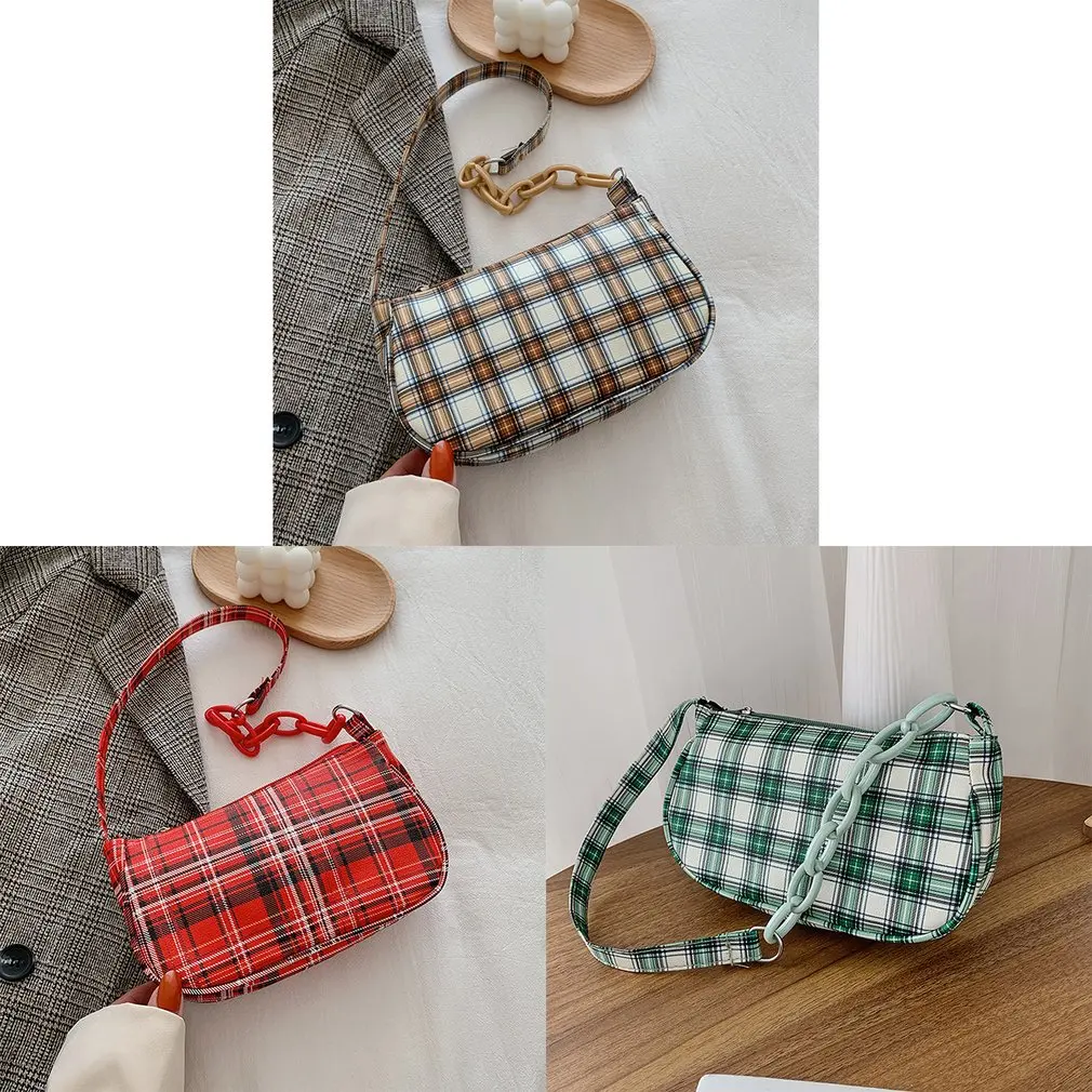Baguette Shape Women Handbag Female Plaid Striped Shoulder Bag Fashion Splice Designer Luxury Underarm Bag Clutch Phone Bags
Baguette Shape Women Handbag Female Plaid Striped Shoulder Bag Fashion Splice Designer Luxury Underarm Bag Clutch Phone Bags