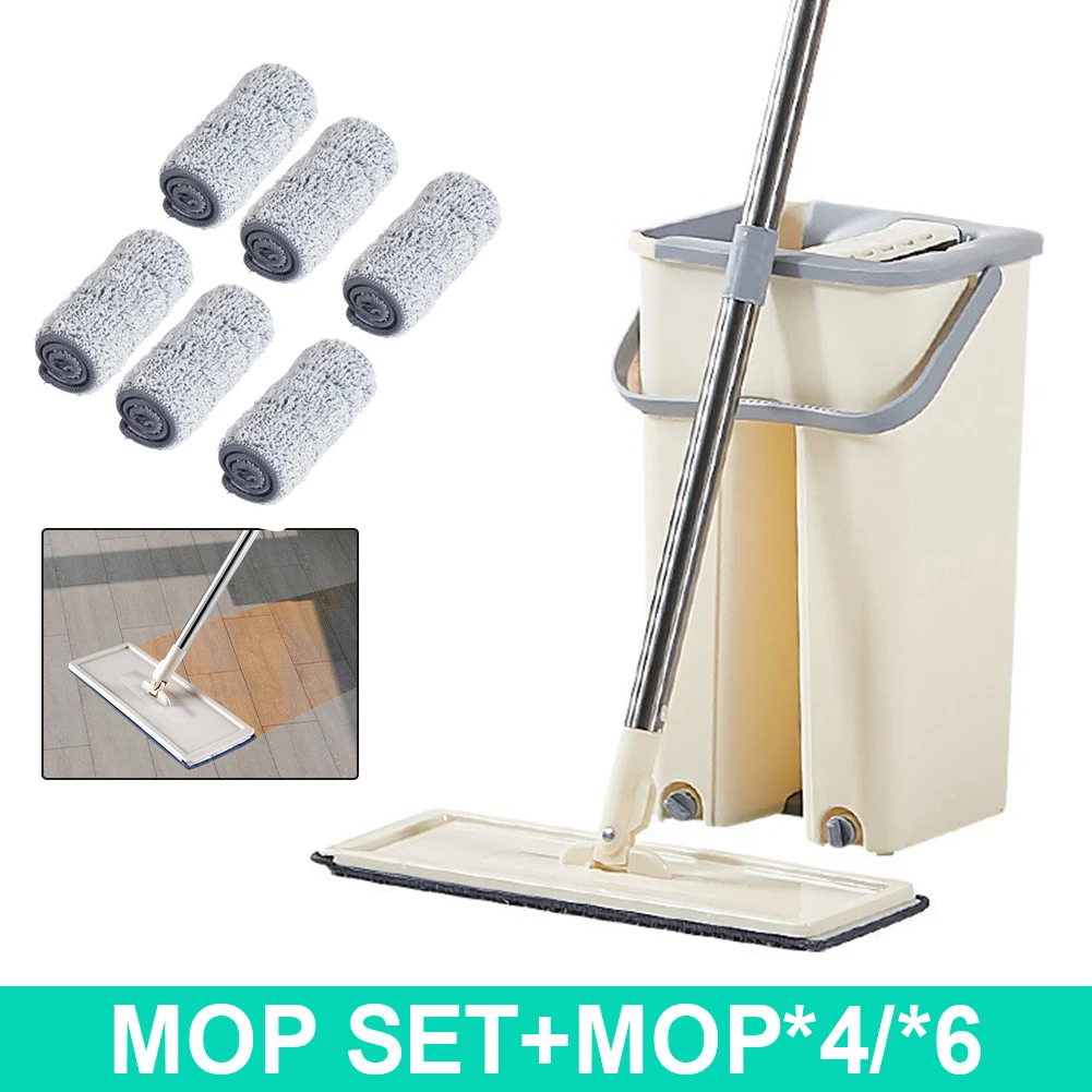 360 Rotating Flat Mop with Bucket Household Cleaning Squeeze Mop & 4/6Pc Replaceable Microfiber Pads for kitchen bathroom clean
360 Rotating Flat Mop with Bucket Household Cleaning Squeeze Mop & 4/6Pc Replaceable Microfiber Pads for kitchen bathroom clean