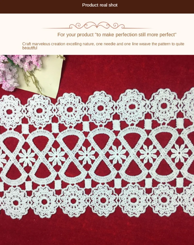 White Bilateral Hollow Barcode 10CM Milk Silk Water Soluble Embroidery Lace Garment Accessories
White Bilateral Hollow Barcode 10CM Milk Silk Water Soluble Embroidery Lace Garment Accessories
