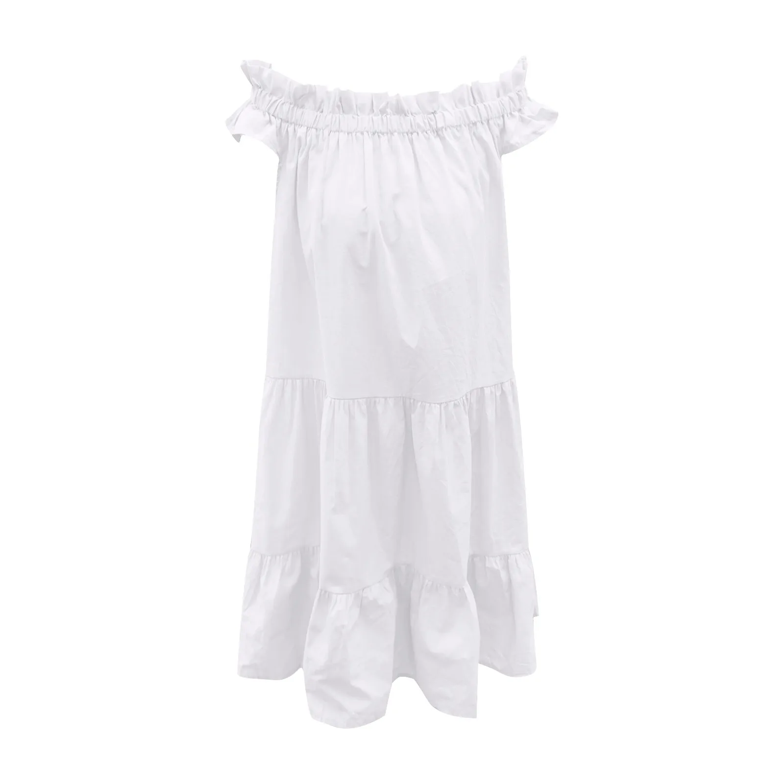 2021 Summer Slash Neck Ruffle Party Dress Women Casual Elegant Loose Mini Dress Ladies Solid Color Short Pleated Dresses Vestido
2021 Summer Slash Neck Ruffle Party Dress Women Casual Elegant Loose Mini Dress Ladies Solid Color Short Pleated Dresses Vestido