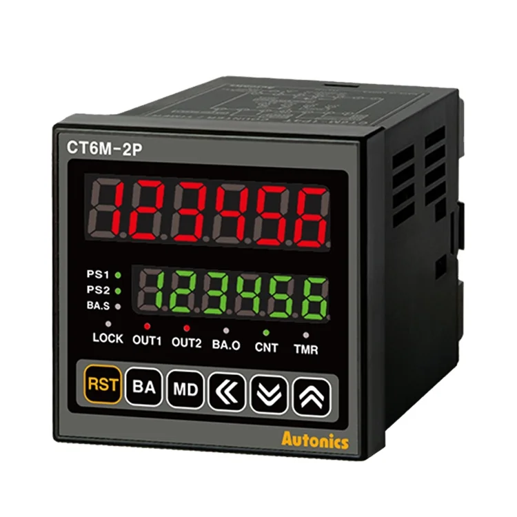 South Korea Autonics counter CT6M-2P4 (CT6-2P) original authentic Up count down count 220V 2 sets of output CT6M-2P 
South Korea Autonics counter CT6M-2P4 (CT6-2P) original authentic Up count down count 220V 2 sets of output CT6M-2P
