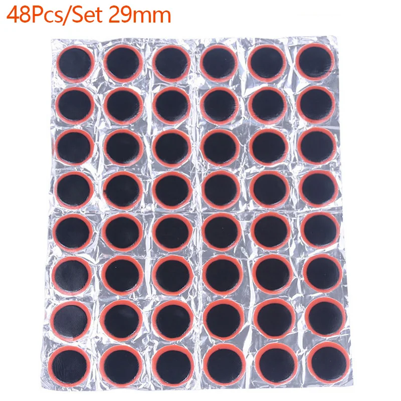 48Pcs/Set 29mm Bicycle Tire Repair Tool Round Rubber Inner Tube Puncture Patch Cycling Bike Tyre Puncture Repairing Accessories
48Pcs/Set 29mm Bicycle Tire Repair Tool Round Rubber Inner Tube Puncture Patch Cycling Bike Tyre Puncture Repairing Accessories