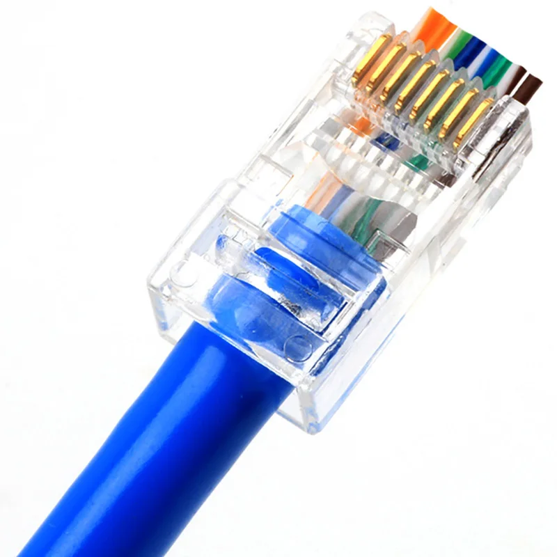 100Pcs RJ45 Connector 6U Gold Plated Pass Through Ethernet Cables Module Plug Network RJ-45 Crystal Heads Cat5 Cat5E
100Pcs RJ45 Connector 6U Gold Plated Pass Through Ethernet Cables Module Plug Network RJ-45 Crystal Heads Cat5 Cat5E