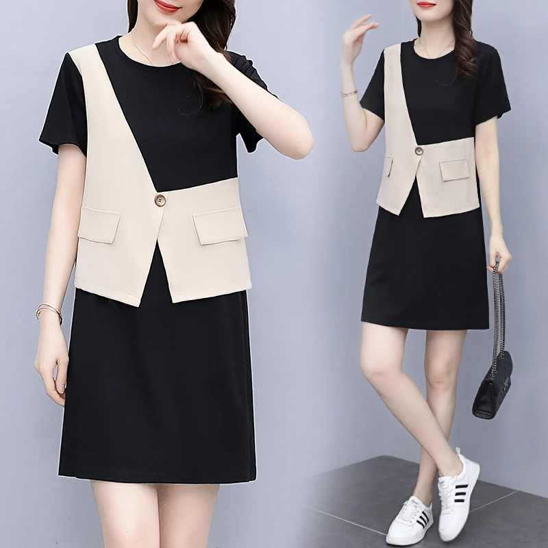 Женская Оригинальная футболка, платье, блузки для полных, XXXL, 3XL, XXXXL, 4XL, 100 кг, женская Свободная блуза, облегающие повседневные платья с корот...
Женская Оригинальная футболка, платье, блузки для полных, XXXL, 3XL, XXXXL, 4XL, 100 кг, женская Свободная блуза, облегающие повседневные платья с корот...