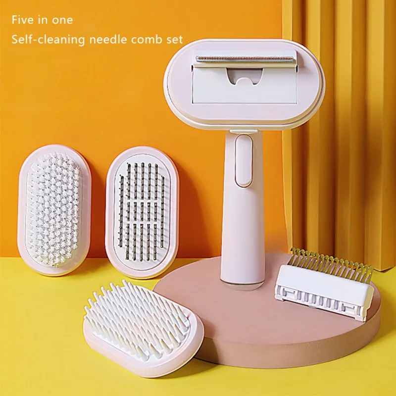5set Dog Hair Removal Comb Grooming Cats Comb Pet Products Cat Flea Comb Pet Comb Dogs Grooming Automatic Hair Brush Trimmer
5set Dog Hair Removal Comb Grooming Cats Comb Pet Products Cat Flea Comb Pet Comb Dogs Grooming Automatic Hair Brush Trimmer
