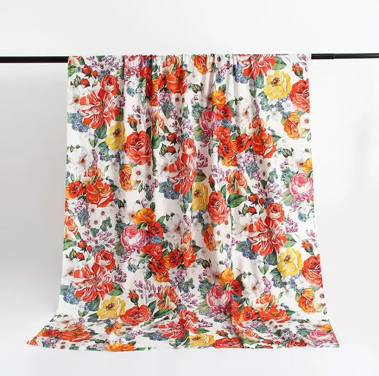 Flowers bloom Digital painting pure cotton fabric for summer dress шитье ткань telas tissu coton tissus tela sewing хлопок stoff
Flowers bloom Digital painting pure cotton fabric for summer dress шитье ткань telas tissu coton tissus tela sewing хлопок stoff