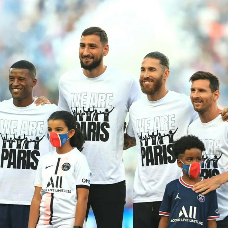 We Are Paris T-Shirt Welcome To Paris Printing T shirt Famous Numbers Soccer Player Football Fans Mens Woman Tshirts Cotton Tee
We Are Paris T-Shirt Welcome To Paris Printing T shirt Famous Numbers Soccer Player Football Fans Mens Woman Tshirts Cotton Tee