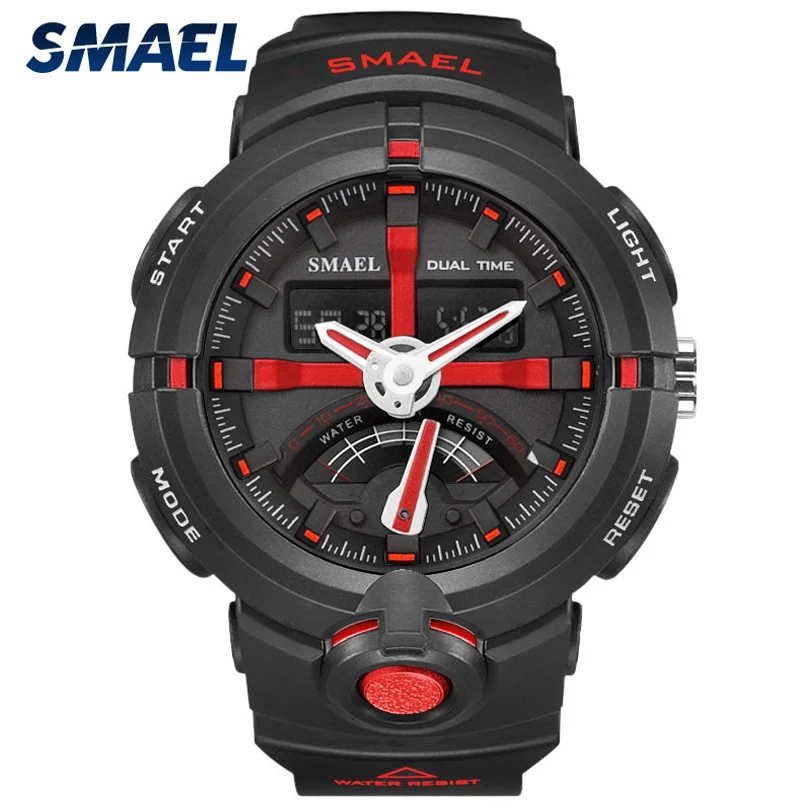 SMAEL Watches For Men 50M Waterproof Clock Alarm reloj hombre 1637 Dual Display Wristwatch Quartz Military Watch Sport New 2021
SMAEL Watches For Men 50M Waterproof Clock Alarm reloj hombre 1637 Dual Display Wristwatch Quartz Military Watch Sport New 2021