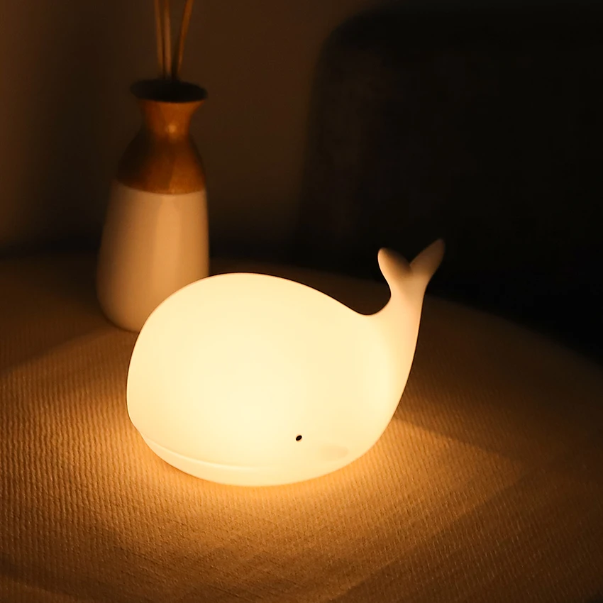 Whale LED Night Light Touch Sensor 7 Color USB Rechargeable Silicone Desk Decor Bedroom Room Lamp for Children Kids Baby Gift
Whale LED Night Light Touch Sensor 7 Color USB Rechargeable Silicone Desk Decor Bedroom Room Lamp for Children Kids Baby Gift
