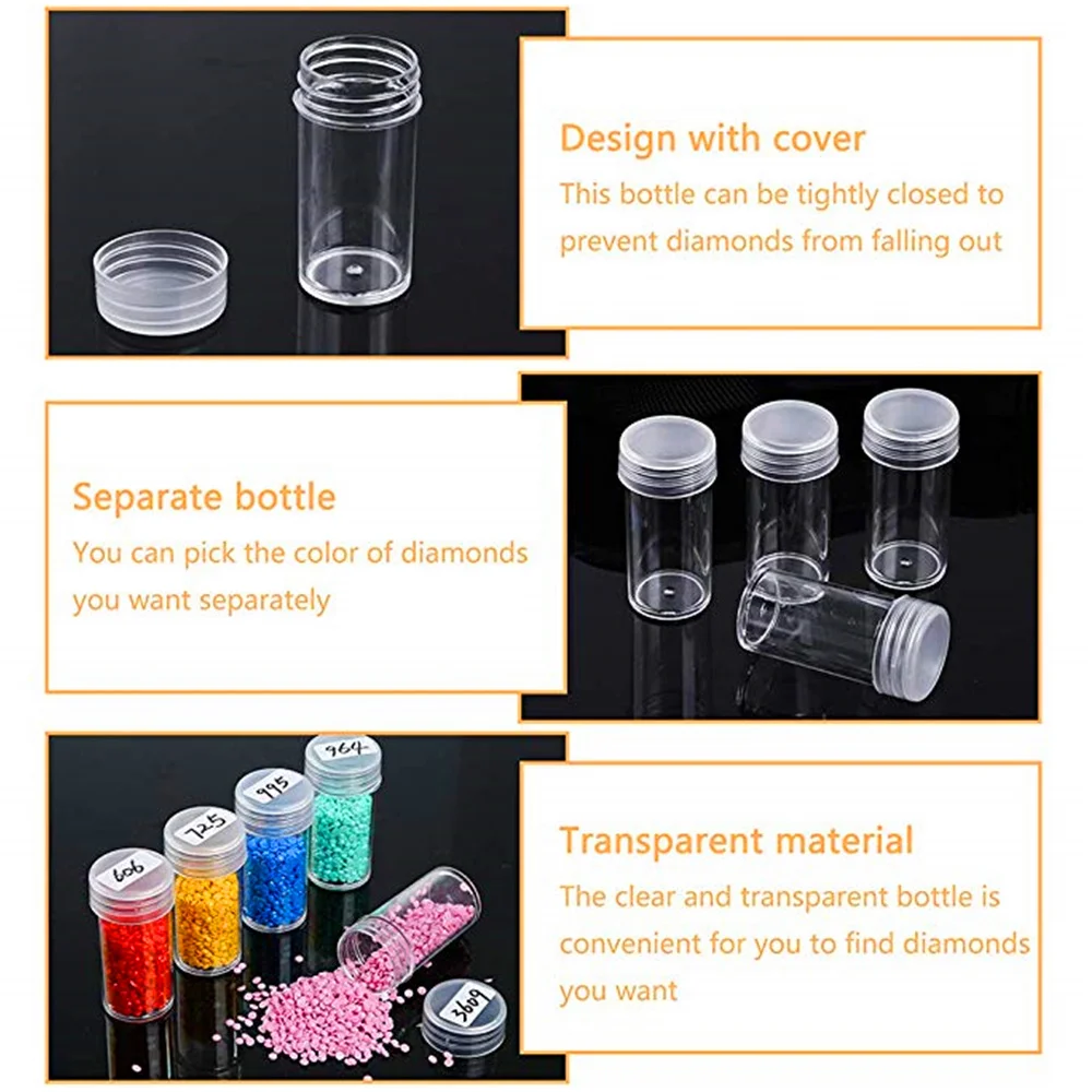 10/20/30/60/100/120/180 Bottles Diamond Painting Accessories Container Bottles Diamond Painting Tools Crystal Bead Storage jar
10/20/30/60/100/120/180 Bottles Diamond Painting Accessories Container Bottles Diamond Painting Tools Crystal Bead Storage jar