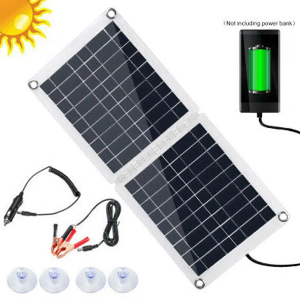 Energy Saving Solar Panel Sun Power 18V/12V Modern Camping Solar Power Charger Foldable Car DIY 60W Solar Panel Cell
Energy Saving Solar Panel Sun Power 18V/12V Modern Camping Solar Power Charger Foldable Car DIY 60W Solar Panel Cell
