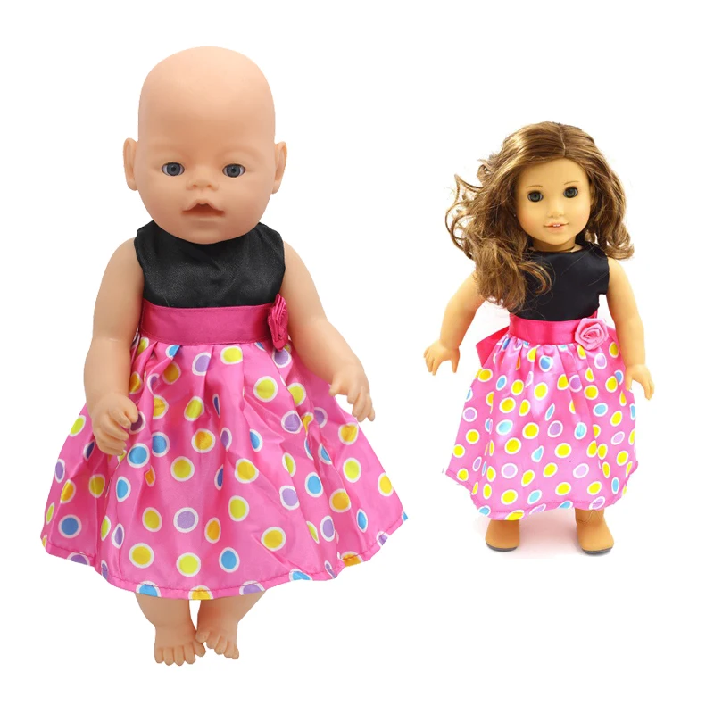 

Кукольная одежда, платье подходит для 18-дюймовых американских кукол-младенцев 43 см, кукла-Реборн, кукла-девочка, русская кукла, подарок «сде...