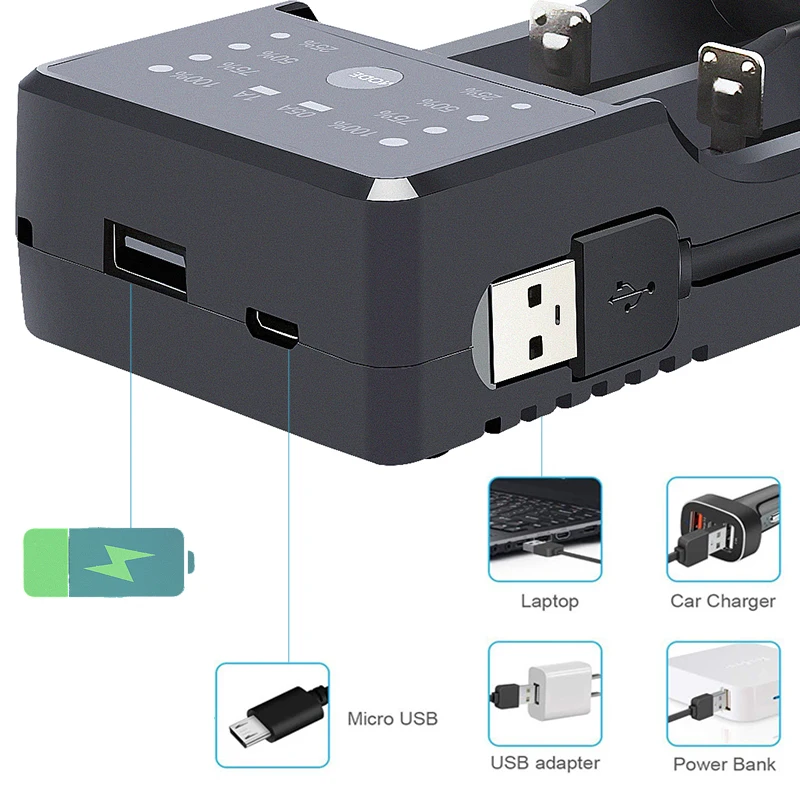 for 16340 18650 14500 17500 26650 AA AAA 3.2V/3.7V/1.2V Lithium Ni-MH Ni-CD Battery Charger,USB lntelligent Charger
for 16340 18650 14500 17500 26650 AA AAA 3.2V/3.7V/1.2V Lithium Ni-MH Ni-CD Battery Charger,USB lntelligent Charger