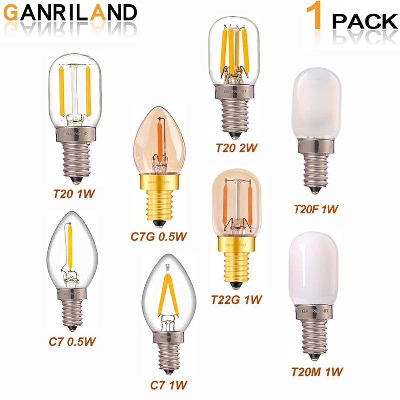 

GANRILAND E14 Led Dimmable Bulb E12 220V 2W 3W 4W LED Lamp LED Filament Night Light Chandelier LED Edison Bulb C7 C35 T20 T22